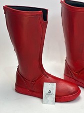 Superman Cosplay Boots 2025 Red Leather Men's Superhero Costume Shoes Handmade picture