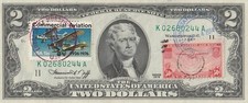 $2 bill 1976 American commercial aviation picture