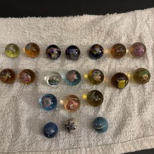Vintage 1999 Authentic Pokemon Marble Lot Of 20 (3 Holos) picture