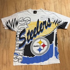 Vintage Pittsburgh Steelers Magic Johnson Tees AOP Shirt Pure Magic XL NFL Rare picture