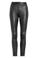 Theory Bristol Leather Skinny Pants 4 NWT picture