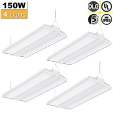 4-Pack 150W LED Linear High Bay Light 22500LM UL Listed Commercial Shop Lights picture