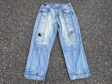 VINTAGE Pepe Jeans London Jeans Mens 40x33 Blue Baggy Distressed Denim 90s picture