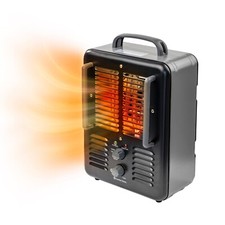Comfort Zone Milkhouse Style Electric Portable Utility Heater, Black picture