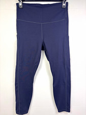 Athleta Ultimate Capri Stash Pocket 7/8 Tight Leggings Yoga Blue M picture