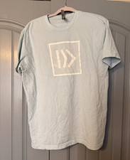 Next Level Apparel L Light Blue Graphic Logo Crew Neck T-Shirt picture