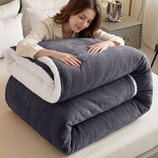 480GSM Sherpa Blanket Plush Blanket Fleece Reversible Blanket Yorkshire Bedding picture