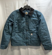 Rare Women’s Carhartt Teal Newhope Sandstone Jacket 101405 Size Small picture