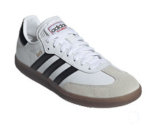 adidas Samba Adult White Black Classic Leather Gum Sole Shoes picture
