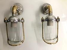 Antique Swan Neck Wall Sconce Lights Brass Aluminum Bathroom Decor Set of 2 picture
