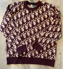 Christian Dior CD Icon Sweater -Burgundy/Beige - Large - Perfect Condition picture