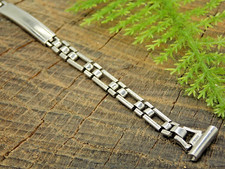 Sturdy Vintage Watch Band Deployment Clasp Stainless Steel NOS Unused Lady 10mm picture