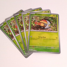 Pokémon TCG 5x Grubbin 002/084 Pitch Black Reverse Holo English picture