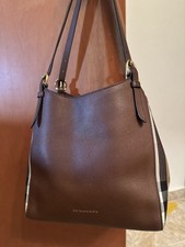 Authentic Burberry House Check Derby Canterbury Tote Brown in EUC 10W x 10H X 7D picture