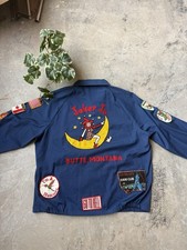 Vintage 60s Sportsmaster jacket with Chain-stitched  jester on a crescent moon picture