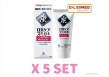 JAPAN KOBAYASHI SUMIGAKI CHARCLEAN CHARCOAL TOOTHPASTE 100g X 5 SET JAPAN picture