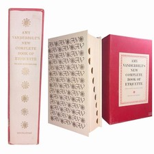 Amy Vanderbilt's New Complete Book of Etiquette 1963 Gift Ed FINE in G Slipcase picture