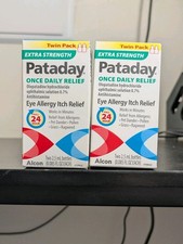 Lot of 2 Pataday Extra Strength Olopatadine Eye Allergy Twin Pack EXP 11/2026 picture