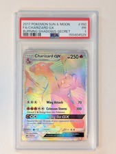 2017 Pokemon SM Sun Moon Burning Shadows PSA 1 Charizard GX #150 Rainbow Secret picture