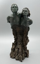 ⭕️ VINTAGE JOSE LUIS DE CASASOLA SIGNED BRONZE RESIN COUPLE SCULPTURE SPAIN 11