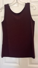 Chico's Travelers Tank Top Womens Sz 0 Plum Sleeveless Shirt Slinky,  XS / S picture