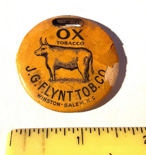 * KILLER * Antique Adv. Watch Fob - OX TOBACCO - Winston Salem N.C picture