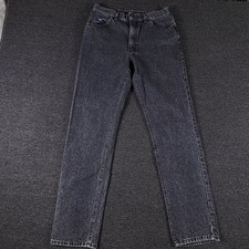 Lee Jeans Vintage Mens 33x34 (Frist 30x32) 200-8909 Black Acid Wash Made in USA picture
