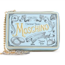 Moschino Cookie Box Clutch Bag Pastel Blue NWT picture