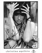 Christina Aguilera hand SIGNED Official Original Promo Photo JSA COA Autographed picture