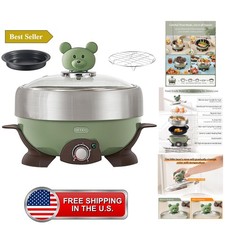 1L Portable Electric Hot Pot Set,3-in-1 Electric Shabu Shabu Pot Mini Cooker ... picture