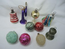 Antique German Christmas Ornaments Balls Bells Trumpet Gas Table Lamp picture