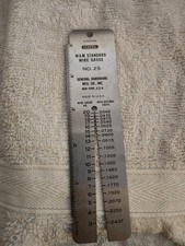 GENERAL W & M VINTAGE WIRE GAUGE NO. 25 STAINLESS STEEL USA ~   picture