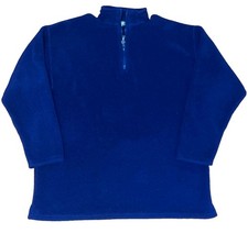 Vintage Russell Athletic Fleece Sweatshirt Mens L Navy Blue 1/4 Zip USA Made picture
