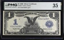 1899 $1 Dollar Black Eagle Silver Certificate Large Size FR#233 PMG 35 picture