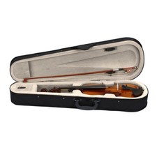 New Acoustic Violin w/ Case Bow Natural Rosin 1/2 Size Basswood Natural Color picture