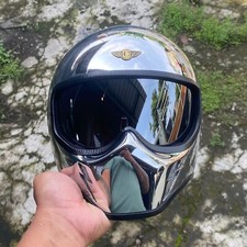 SALE VINTAGE CUSTOM HELMET MT ZERO LIL THUNDER CHROME BOBBER CHOPPER MOTORCYCLE picture