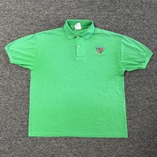 Great American Mount Saint Marys Alumni Green Golf Polo Shirt Vintage 90s Sz L picture