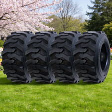 10PR 10-16.5 SKS Skid Steer Tires 4-Pack 10x16.5 Fits Bobcat S185/S250 Loaders picture