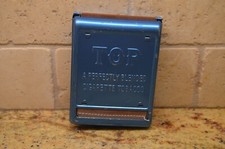 TOP Cigarette Tobacco Roller Vintage Metal Blue w/ Original Instructions picture