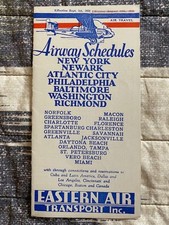 Vintage Extremely RARE 1932 Pristine Eastern Air Time Table picture