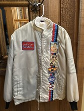 Vintage One of a Kind Indy 500 Unser Family Theme Lined Racing Jacket XL picture