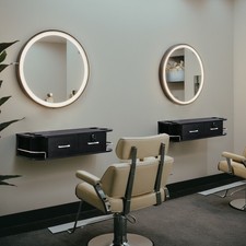 BarberPub Locking Wall Mount Styling Station Barber Salon Floating Equipment5012 picture