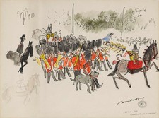 Ludwig Bemelmans Madeline in London Queen's Guard Illustration Sketch picture