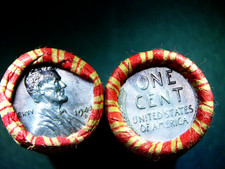 RARE FINE+/VF 1943-S STEEL PENNY ROLL (50) COINS NICE CLEAN BRIGHT SHINEY picture