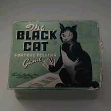 Vintage Black Cat Fortune Telling Game By Parker Bros. c.1940 24/24 w/orig Inst. picture