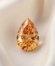 6 CT Natural Orange Pear Diamond D Grade VVS1 Loose Diamond Stone For Her picture