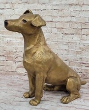 Life Size Jack Russell Terrier Dog Bronze Sculpture Statue Decoration Decor NR picture