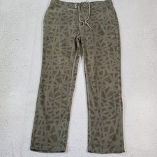 Vissla Pants Mens Medium Gree ECO-ZY Sofa Surfer Fleece Drawstring Snap Lounge picture
