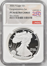 2026 P Congratulations Set Proof Silver Eagle $1 NGC PF 70 picture