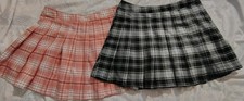 Lot of 2 Forever 21 Preppy School Girl Skirts Excellent Condition  SZ 13 /14.  picture